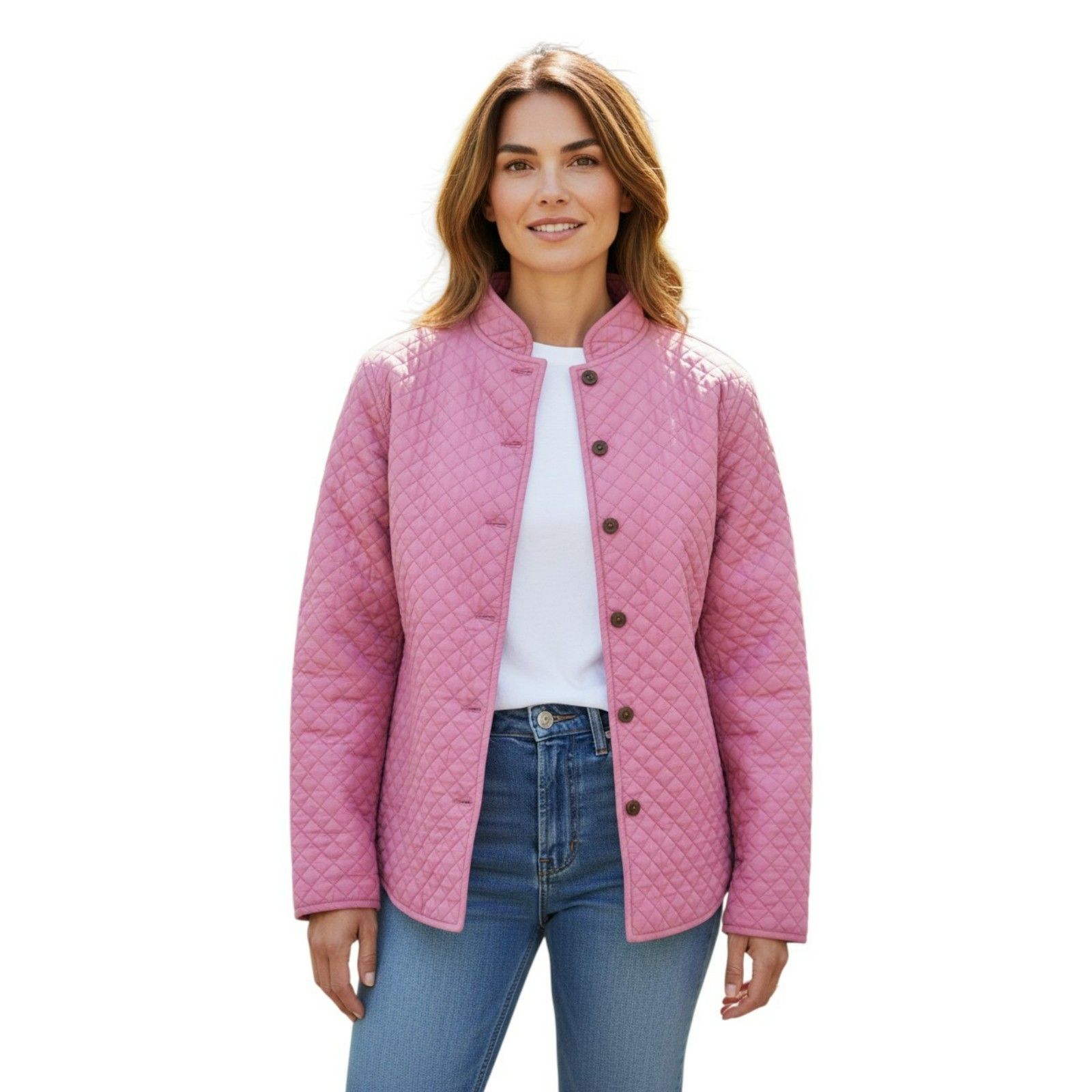 Kiko Jackets Womens Size S Pink 100 Silk With Pockets Brand New 97